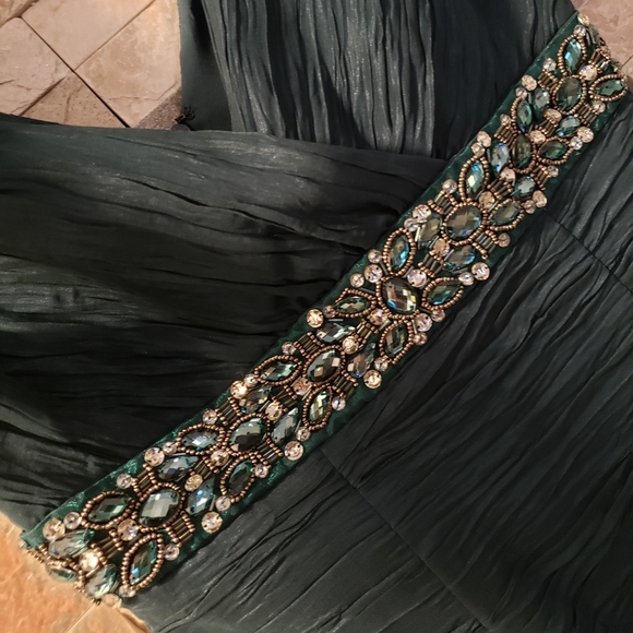 ELIZA J Emerald Green Party Dress w Emebellish - Picture 3 of 5